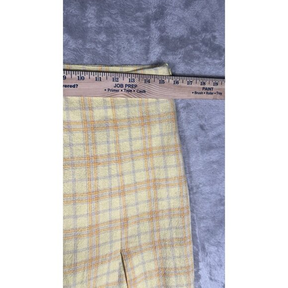 ZARA Yellow Plaid High-Waisted Midi Skirt - Size L- Preppy Clueless Aesthetic - Picture 9 of 10